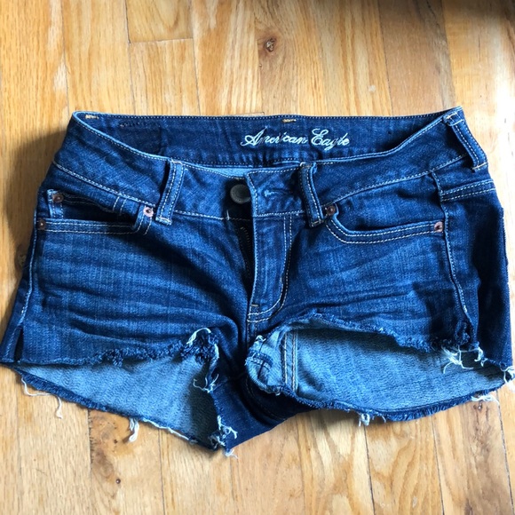 American Eagle Outfitters Pants - dark wash American eagle jean shorts
